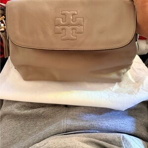 Tory Burch Beige Leather Clutch